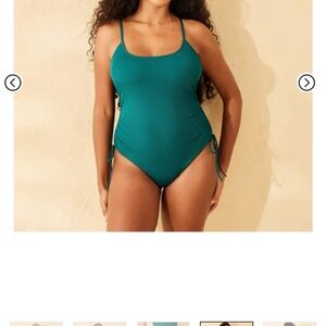 Shade & Shore Teal One-Piece Swimsuit NWT